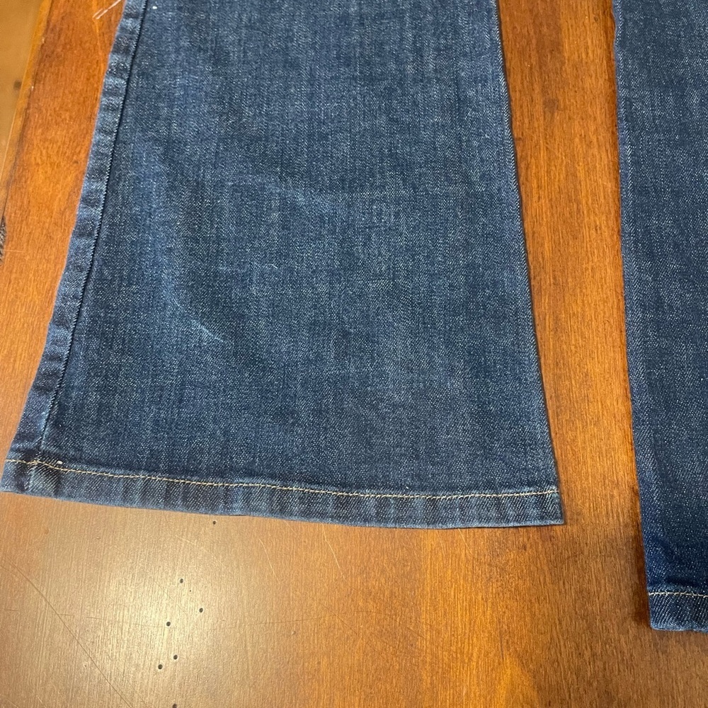 Vintage Upcycle Calvin Klein jeans plaid, low rise flare, wide leg jeans,30 - Picture 3 of 10